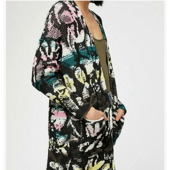 Free People Think Twice Technicolor Cardigan Sweater - Picture 10 of 11